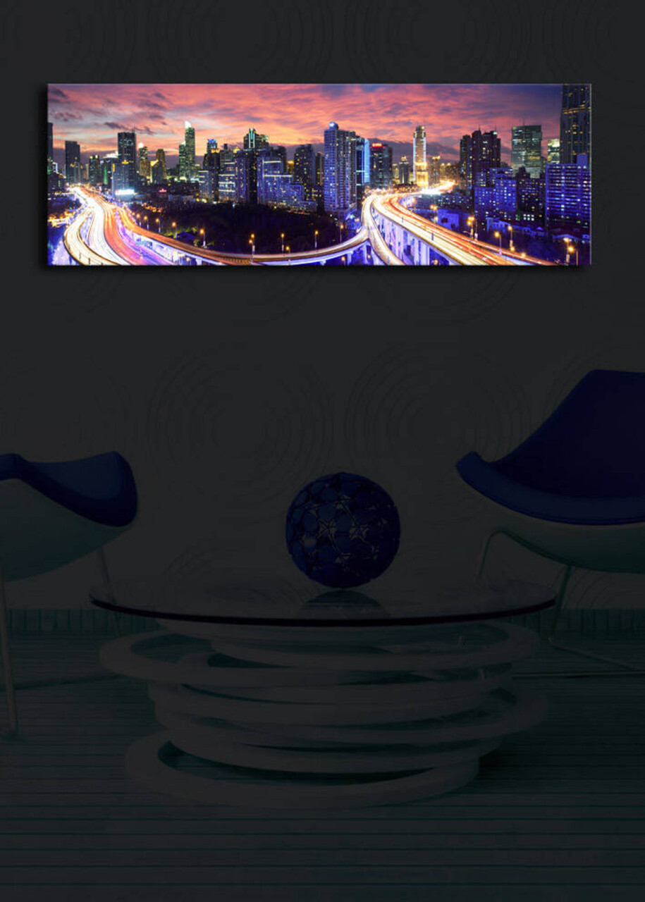 Tablou decorativ cu lumina LED 3090İACT-25 30 x 90 cm Multicolor