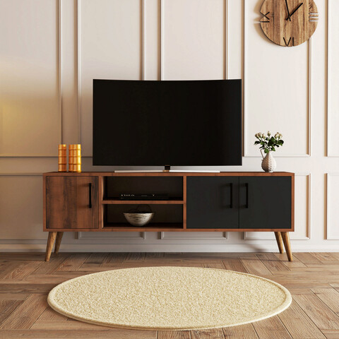 Comoda tv, mezza, exxen, 150x52x34 cm, nuc / antracit