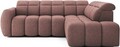 Coltar extensibil dreapta 4 locuri ELTAP, RT-24PAO, Falconn, 258x208x107 cm, lemn/poliester, roz inchis