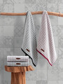 Set prosoape, Cotton Box, Nature, Bumbac/Poliester, Negru / Alb / Gri / Roz