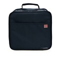 Set geanta termoizolanta pentru pranz, 1 termos 0.6 L si 2 caserole 0.45 L + 0.8 L Maxi, Iris Barcelona, 26x14x24.5 cm, negru