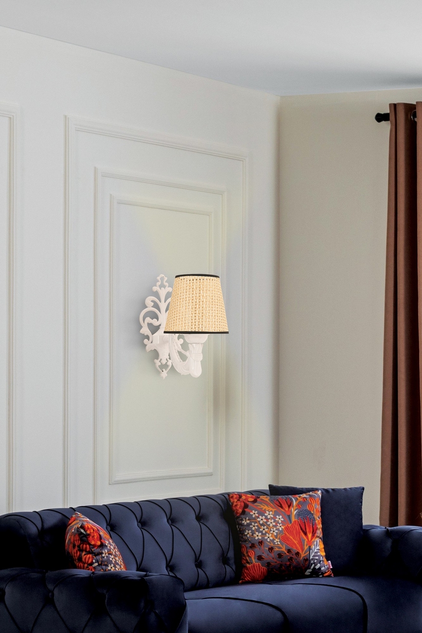 Aplica de perete, Opviq, 390FLH2345, Natural/Alb