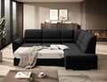 Coltar extensibil dreapta 3 locuri ELTAP, RT-10FL, Siber, 270x186x93 cm, lemn/poliester, negru