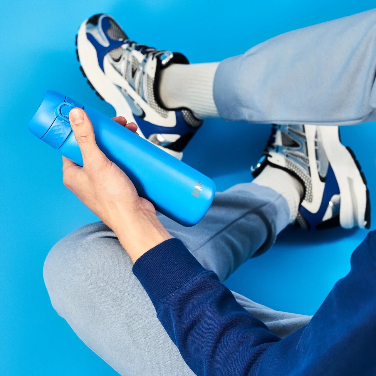 Sticla apa Slim, inox, 600ml, Blue - Ion8 - view 6