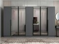 Dulap pentru haine, Hanah Home, Nisa, 315x210x52 cm, Antracit