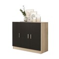 Dulap multifunctional, Locelso, Vario E, 89.1x73.8x38.1 cm, Stejar / Negru