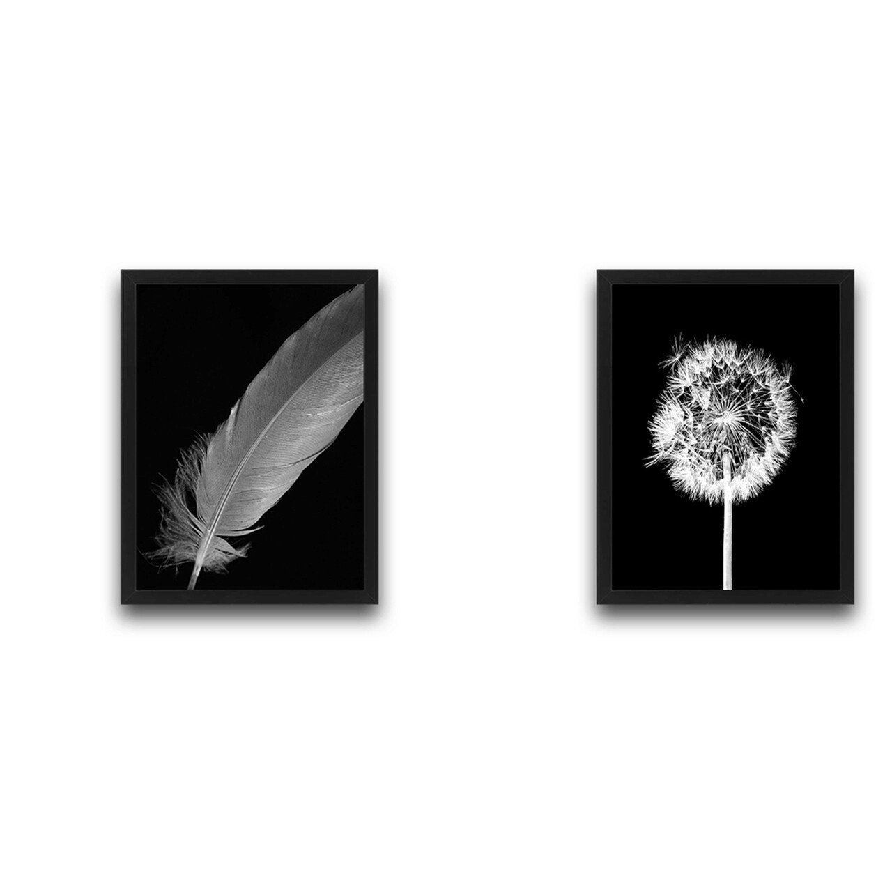 Set 2 tablouri decorative, Dandelion Feather Set, PAL, Hartie, Multicolor - 1 | YEO