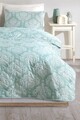 Set cuvertura de pat dubla 3 piese, Post - Water Green, Eponj Home, 65% bumbac/35% poliester