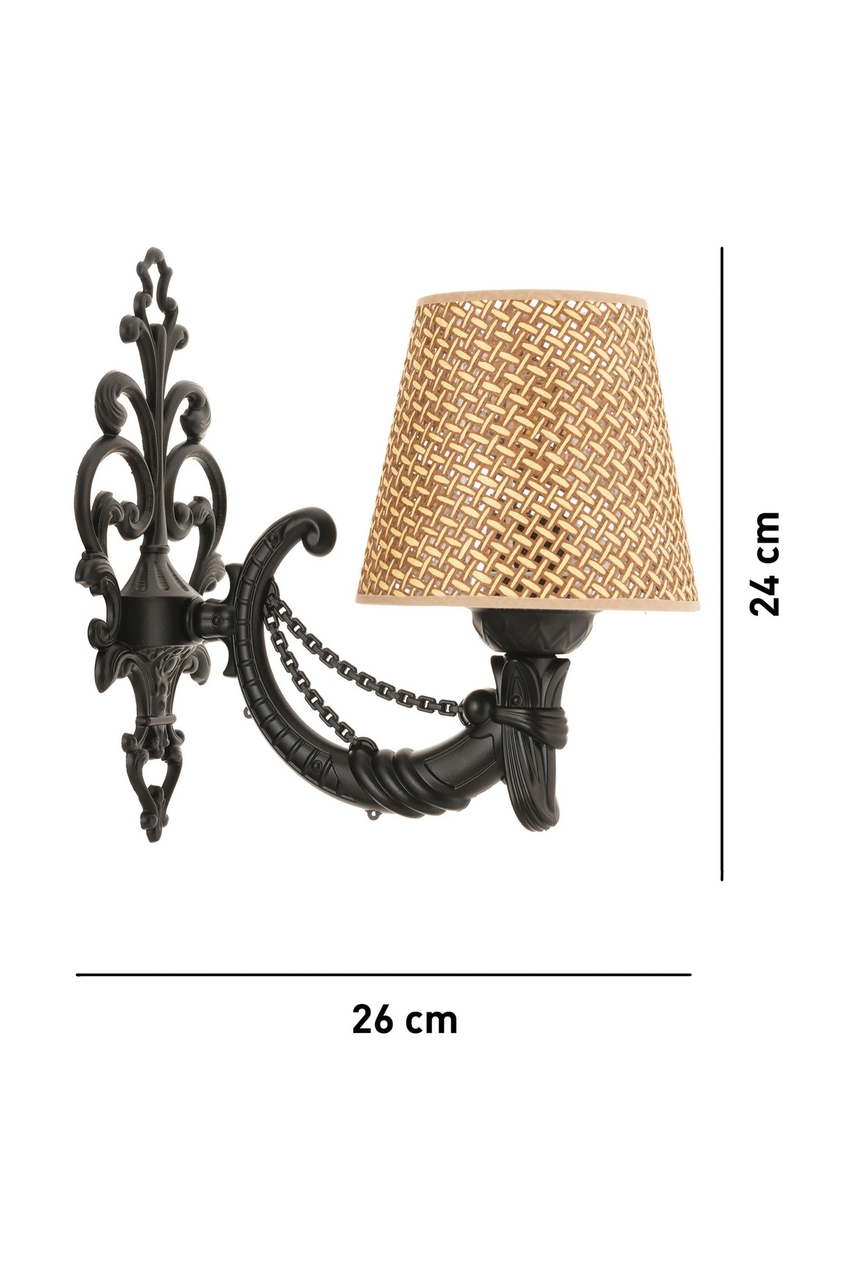 Aplica de perete, Opviq, 390FLH2349, Natural/Negru - view 4