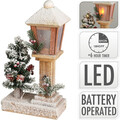 Decoratiune luminoasa cu LED Street Lamp w Tree, Excellent Houseware, 19x11.5x37 cm, multicolor