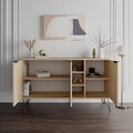 Bufet inferior Clara, Decortie, 142x35.6x83 cm, natural