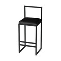 Scaun de bar, Hanah Home, Nordic, 35x84x35 cm, Metal, Negru