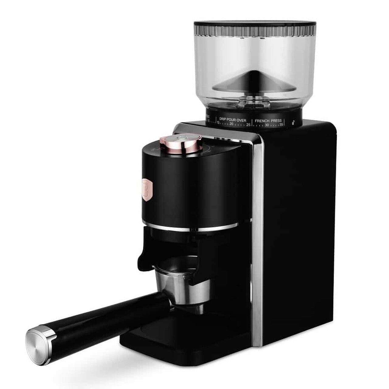 Rasnita electrica de cafea Berlinger Haus, Black Rose, 200W, 130 g / 230 g, negru