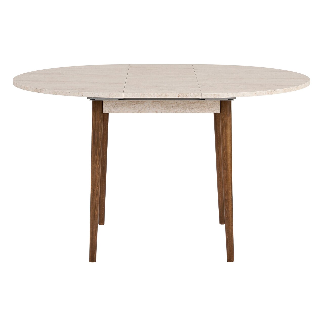 Masa extensibila, Nordure, Viona, 100x75x100 cm, Travertin / Nuc - imagine 5