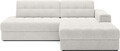 Coltar extensibil dreapta 3 locuri ELTAP, RT-01ROY, Blezalt, 240x150x82 cm, lemn/poliester, alb