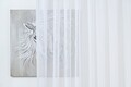 Perdea Mendola Interior, Voal crush, 300x260 cm, poliester, alb