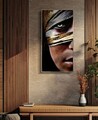 Tablou decorativ Nairobi -A, Mauro Ferretti, 52x102 cm, lemn de pin/canvas pictat si lacuit, multicolor