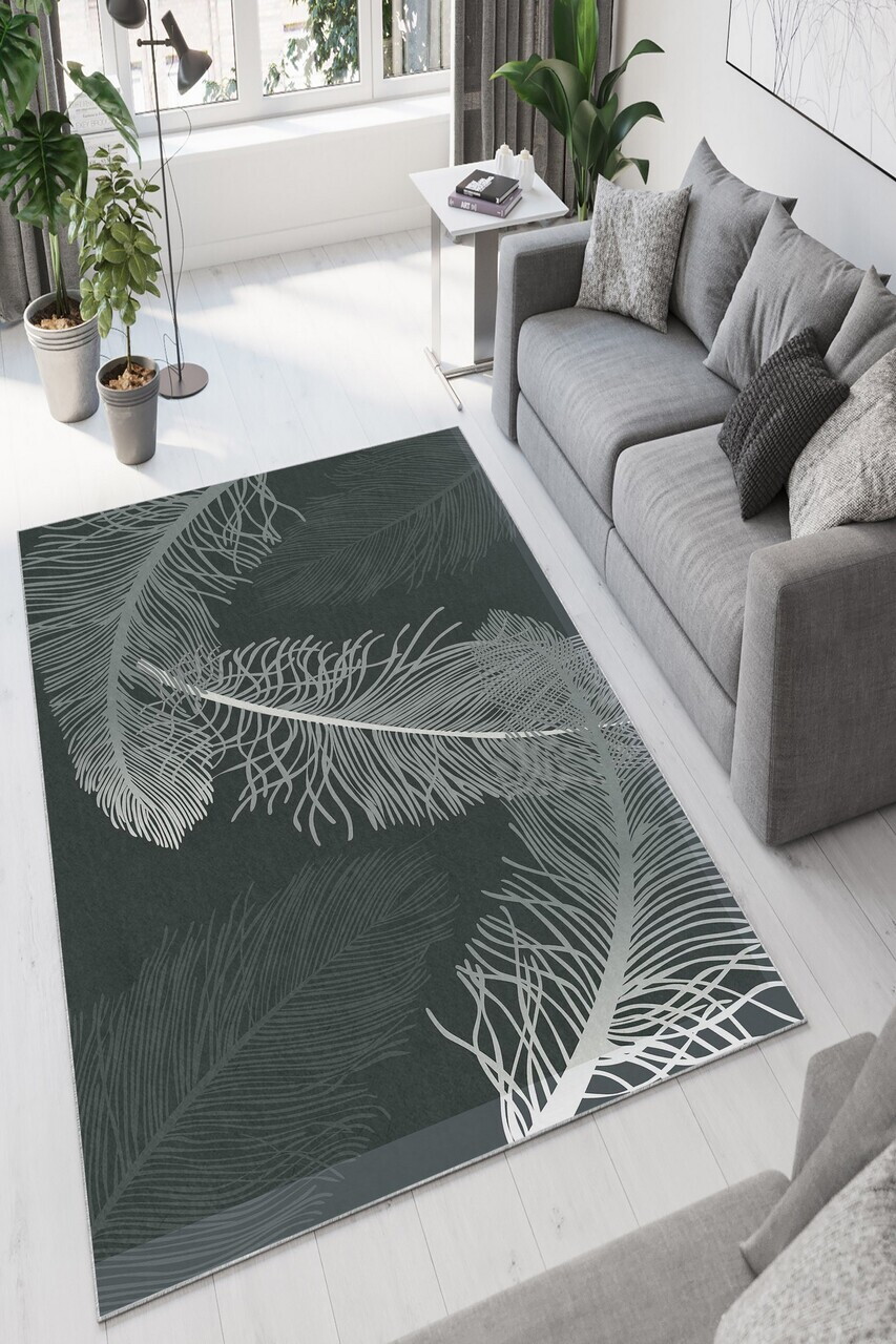 Covor, W762, 80x150 cm, Poliester, Gri