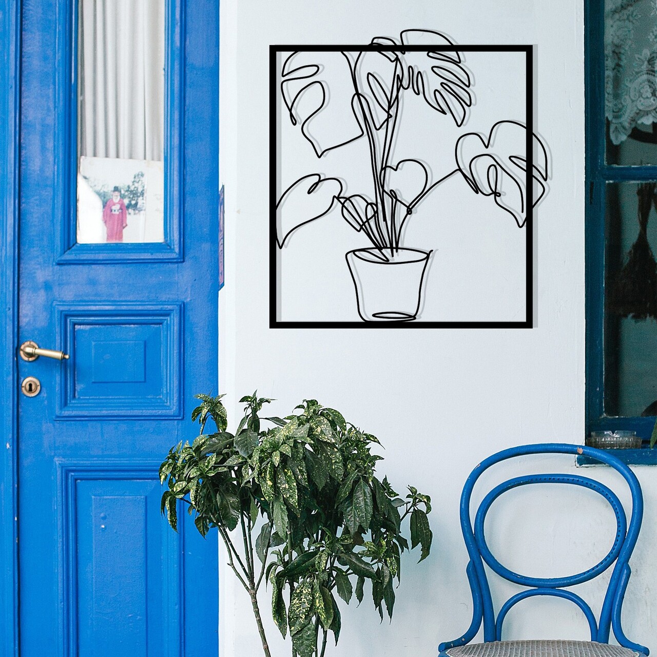 Decoratiune de perete, Store, Dimensiuni: 49 x 53 cm, Negru - view 2