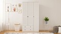 Dulap pentru haine, Rabi, Rb-062-01, 105x210x52 cm, Alb mat