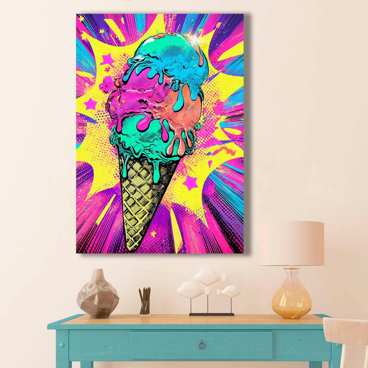 Tablou decorativ BSRPOPC-006 Lemn Multicolor