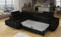 Coltar extensibil stanga 4 locuri, ELTAP, Anton, 272x203x85 cm, lemn/poliester, negru/negru