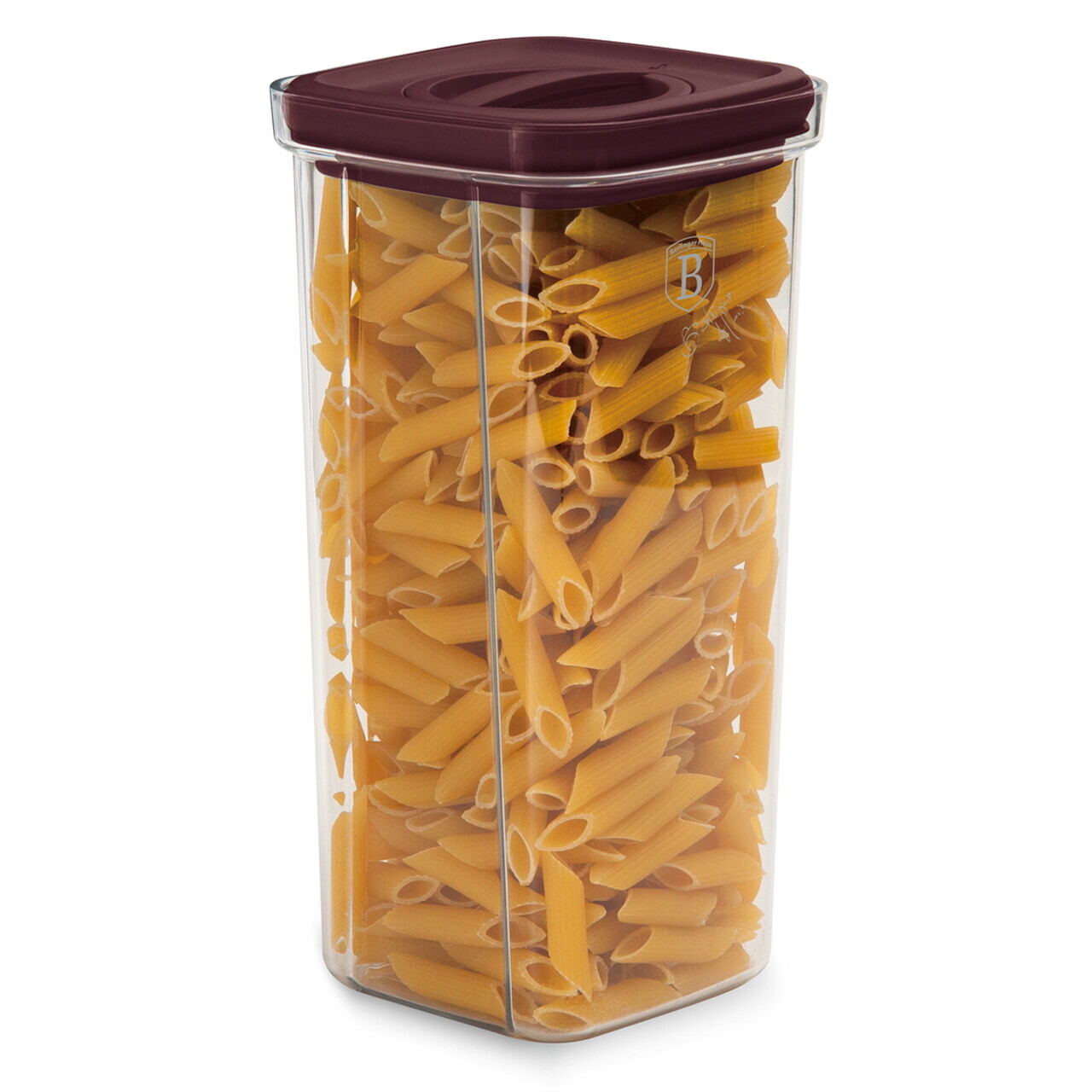 Set 5 recipiente depozitare Berlinger Haus, Leonardo, 460 ml / 1.1 L / 1.5 L, plastic, transparent/visiniu - imagine 5