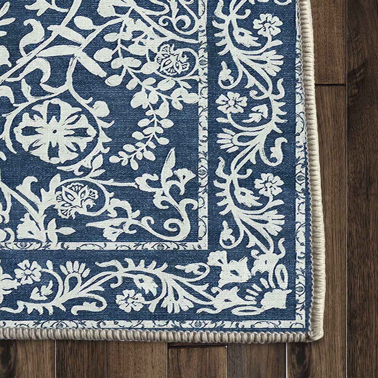 Covor, Kece-Fr72, 160x230 cm, Albastru navy — imaginea 5