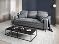 Canapea extensibila, Camellia, Mazzini Sofas, 3 locuri, cu lada de depozitare, 220x100x92 cm, catifea, gri deschis