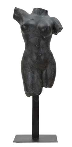 Decoratiune museum woman, mauro ferretti, 19x17x50 cm, polirasina, negru
