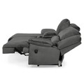 Coltar sezlong stanga, consola inclusa, 1 recliner, Jersey, L.260 l.183/103 H.105, stofa, gri