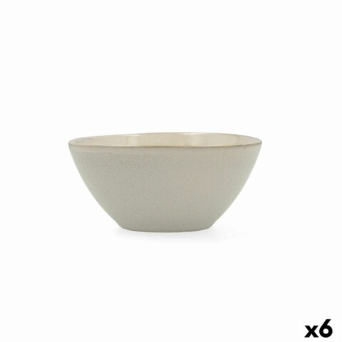 Set 6 boluri, bidasoa, ikonic, 15.8 x 15 x 7 cm, ceramica, alb