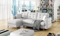 Coltar extensibil reversibil 3 locuri ELTAP, AsgL-07, Asgard, 248x162x93 cm, lemn/poliester, alb