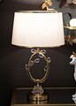 Lampa de masa Versailles, Mauro Ferretti, 1 x E27, 40W, 36x60 cm, fier/sticla, alb/auriu