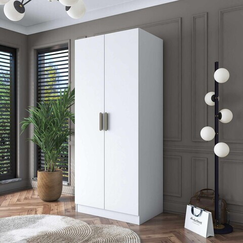 Dulap pentru haine, Hanah Home, BA159, 90x210x57.5 cm, Alb