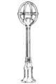 Lampadar de exterior, Avonni, 685AVN1102, Plastic ABS, Negru