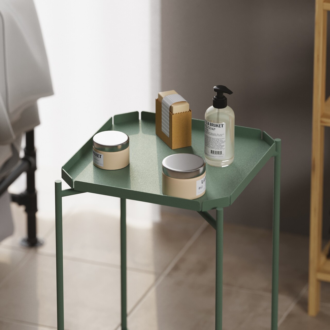 Masuta de cafea, Cerritos, Shb-008-D, 46x56x46 cm, Metal, Verde - 2 | YEO