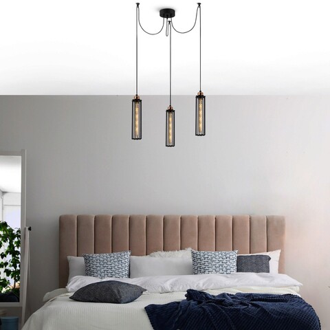 Lustra, Alby, 525NOR1457, Metal, Negru/Bronz