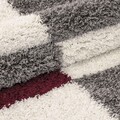 Covor Shaggy Kenya, Red Line, Decorino, 160x230 cm, polipropilena, alb/gri
