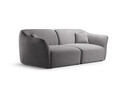 Canapea 3 locuri, Hailey, Micadoni Home, 206x102x79 cm, tesatura boucle, caramiziu