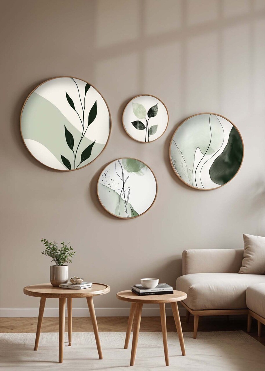 Set 4 tablouri decorative Huhu297 Dimensiune: 45 x 45 cm (1 bucată) Multicolor