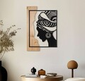 Decoratiune de perete Tribal, Mauro Ferretti, 53x80 cm, fier/MDF, negru/maro