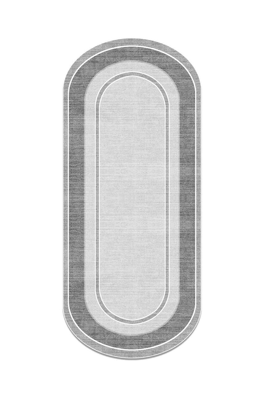 Covor, CLR-7374-OVAL-27, 180x280 cm, Poliester, Gri deschis / Gri — imaginea 2