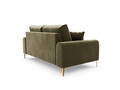 Canapea, Madara, Mazzini Sofas, 2 locuri, gold legs, 172x102x90 cm, catifea, verde
