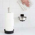 Suport role rezerva hartie igienica, Brabantia, Profile Brilliant Steel, 15.5x14x38.3 cm, otel, argintiu
