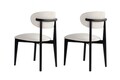 Set scaune 2 piese, Wayland, Lionte, Alb/Negru