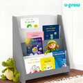 Raft depozitare carti U-Grow, 61x30x70 cm, MDF, gri