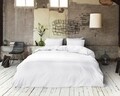 Lenjerie de pat dubla Hotel Linnen White, Primaviera Deluxe, 3 piese, 200x220/260 cm, bumbac satinat, alb