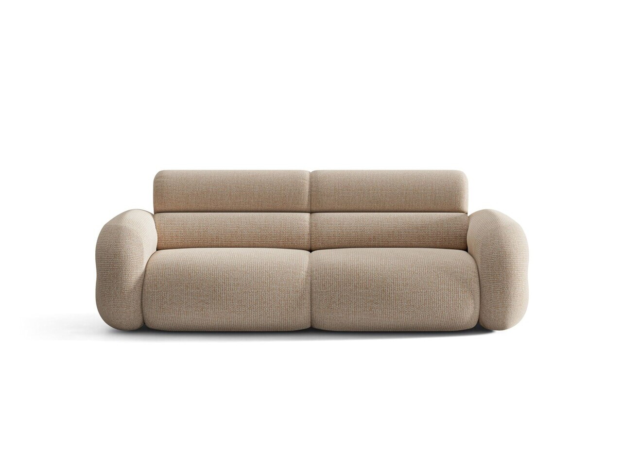 Canapea 3 locuri, Neo, Micadoni Home, 220x100x83 cm, tesatura Chenille Silencio, bej sand