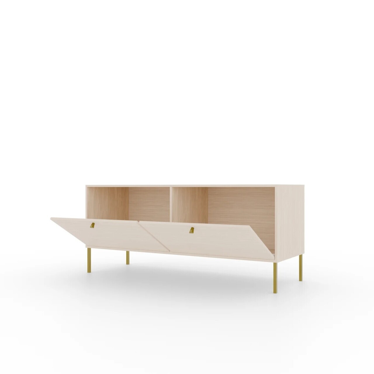 Comoda TV ADRK, Tili 2D, 120.6x40.8x50 cm, PAL laminat, bej — imaginea 3